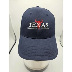 Texas State Head to Toe Baseball‎ Cap Blue Red Longhorn Adjustable